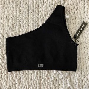 💖FLASH SALE💖 - NWT SCULPTFLEX® RIBBED ONE SHOULDER BRA - ONYX